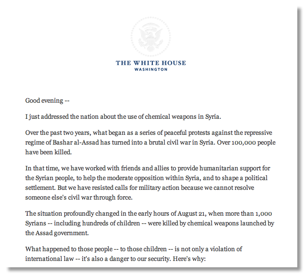 white house letter