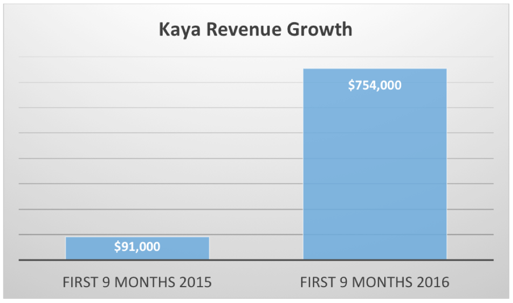 Kaya Revenue Growth Chart